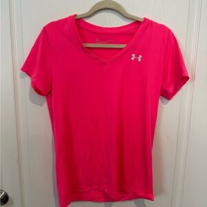 Under Armour Women's Pink V-Neck Top